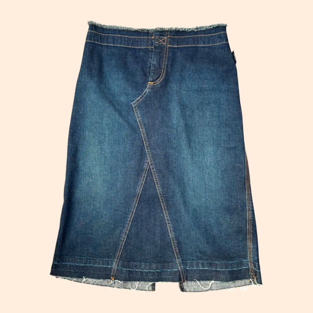 Sergio Valente Y2K Vintage Denim Midi Skirt